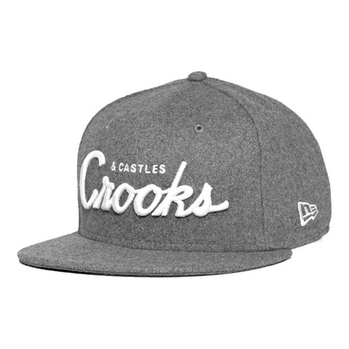 CROOKS &amp; CASTLES Mens Woven Fitted Cap - Team Crooks [2] 