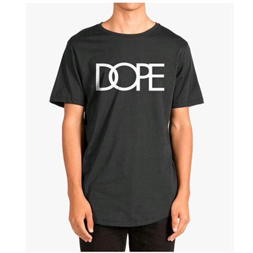 DOPE Logo Scoop Tee BLACK