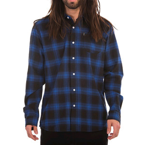 CROOKS &amp; CASTLES  L/S Flannel Shirt - Cobalt Multi