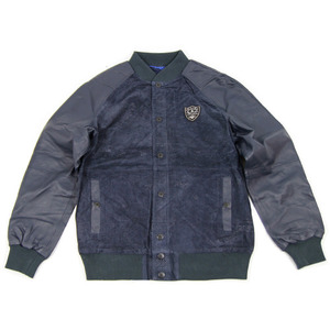 CROOKS &amp; CASTLES Wavy Stripe Men&#039;s Leather Reversible Jacket [2]