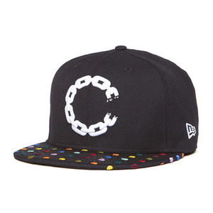 CROOKS &amp; CASTLES Mens Woven Fitted Cap - Hirst Chain  C [3]