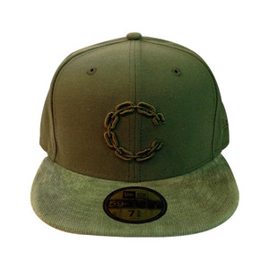 CROOKS &amp; CASTLES Mens Woven Fitted Cap - Chain C Cord [2]