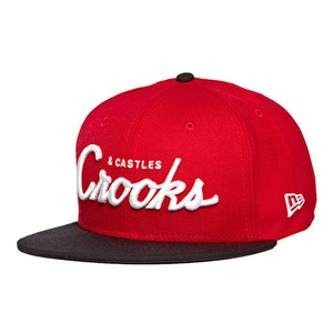 CROOKS &amp; CASTLES Mens Woven Fitted Cap - Team Crooks [1] 