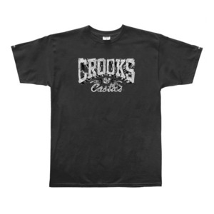 CROOKS &amp; CASTLES Men&#039;s Knit Crew T-Shirt - Inked Core Logo