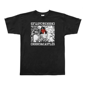 CROOKS &amp; CASTLES Men&#039;s Knit Crew T-Shirt - Snakeface 3.0