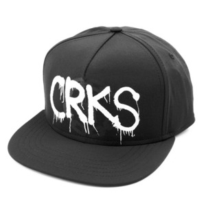 CROOKS &amp; CASTLES Woven Snapback Cap - Crks Spray (Black) 