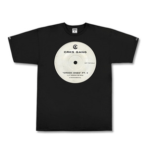 CROOKS &amp; CASTLES Men&#039;s Knit Crew T-Shirt - Crooks Vinyl (Black)