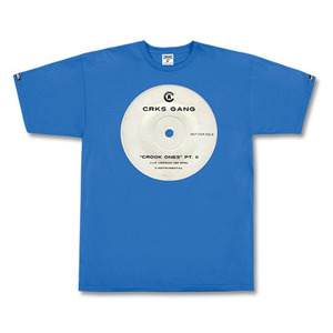 CROOKS &amp; CASTLES Men&#039;s Knit Crew T-Shirt - Crooks Vinyl (Cobalt)