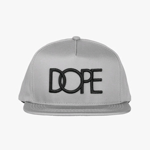 DOPE Logo Snapback (Grey)