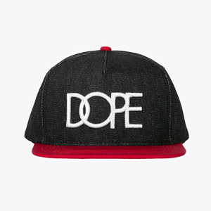 DOPE Classic Logo Snapback (Black/Red) 