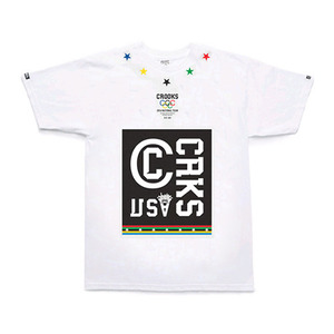 CROOKS &amp; CASTLES  Knit Crew T-Shirt - Hometeam (White)