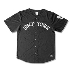 CROOKS &amp; CASTLES  Knit Baseball Jersey - Bucktown (Black)