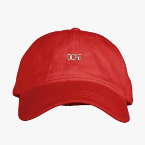 DOPE Leather Micro Logo Cap (Red)
