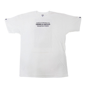 CROOKS &amp; CASTLES Men&#039;s Knit Crew T-Shirt - Slay (WHITE)