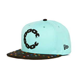 CROOKS &amp; CASTLES Mens Woven Fitted Cap - Hirst Chain  C [1]