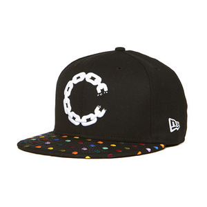 CROOKS &amp; CASTLES Mens Woven Fitted Cap - Hirst Chain  C [2]