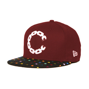 CROOKS &amp; CASTLES Mens Woven Fitted Cap - Hirst Chain  C [4]