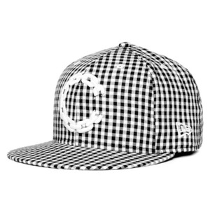 CROOKS &amp; CASTLES Mens Woven Fitted Cap - Chain C Gingham