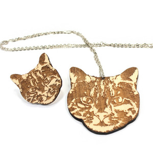 GOODWOOD NYC Cat Necklace Pin Set [1] 