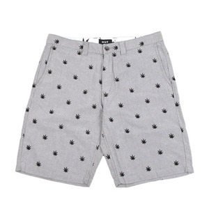 HUF PLANTLIFE EMBROIDERED SHORT GRAY OXFORD