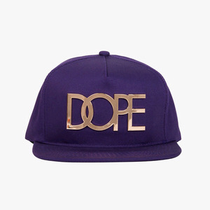 DOPE Gold Logo Snapback (Dark Purple)
