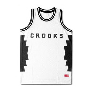 CROOKS &amp; CASTLES  Knit Basketball Jersey - Tribal (White)